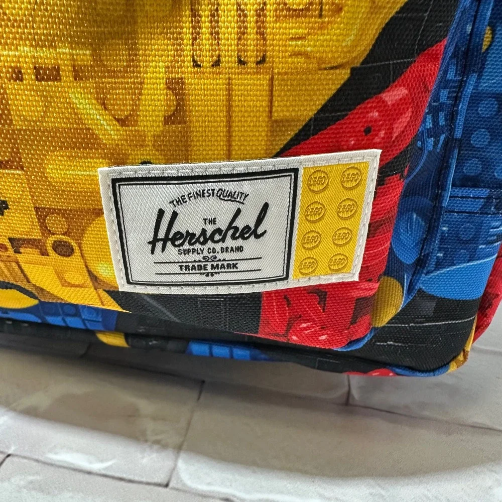Herschel Supply Co LEGO Collection Backpack‎ Blue Red Yellow Brick Print
